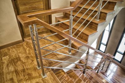 Wood Stair Railing Repair in Alpharetta, GA